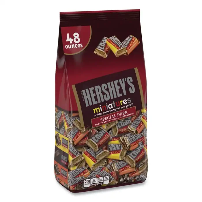 Hershey®‘s Miniatures Variety Share Pack, Dark Assortment, 48 oz Bag