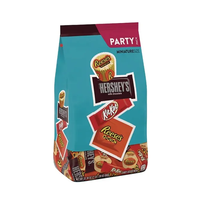 Hershey®‘s Party Pack Miniatures Milk Chocolate Variety, Assorted, 33.38 oz Bag