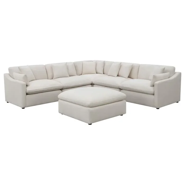 Hobson – Upholstered Modular Sectional Sofa With Ottoman