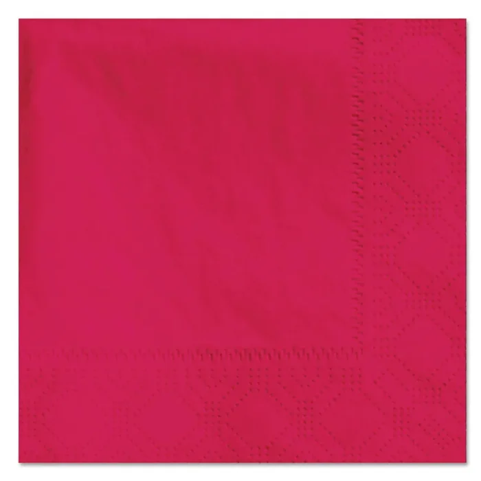 Hoffmaster® Beverage Napkins, 2-Ply, 9 1/2 X 9 1/2, Red, 1000/carton