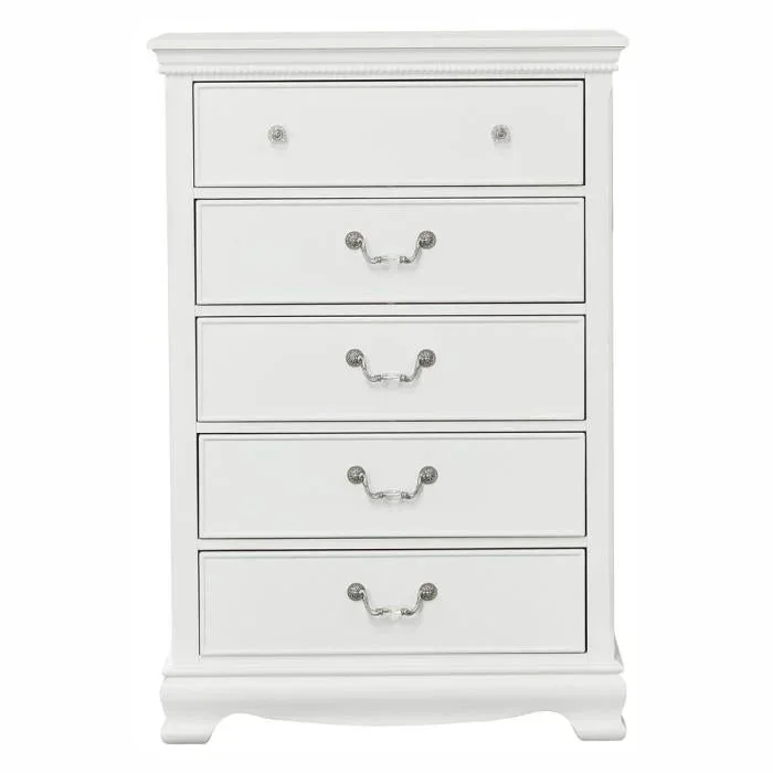 Homelegance Lucida 5 Drawer Chest in White 2039W-9