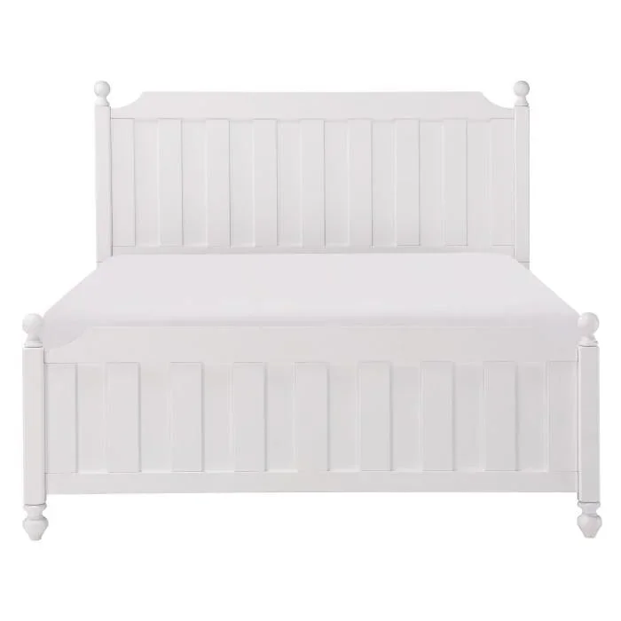 Homelegance Wellsummer Full Panel Bed in White 1803WF-1*