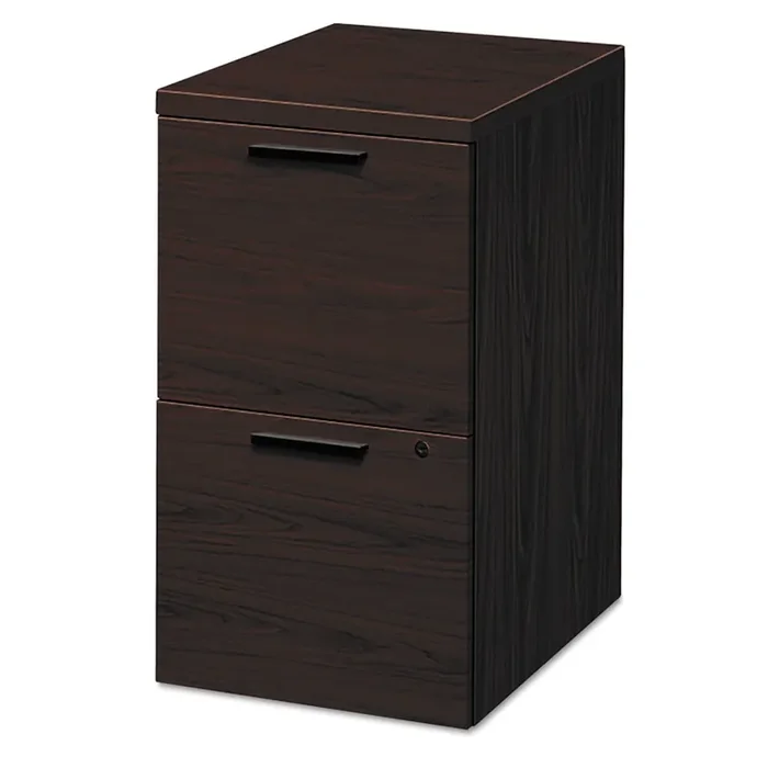 HON® 10500 Series Mobile Pedestal File, Left Or Right, 2 Legal/letter-Size File Drawers, Mahogany, 15.75″ X 22.75″ X 28″
