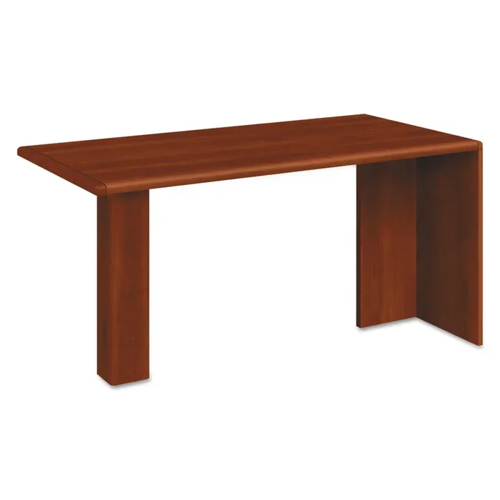 HON® 10700 Series Peninsula With End Panel, Wood Support Column, 60w X 30d X 29.5h, Cognac