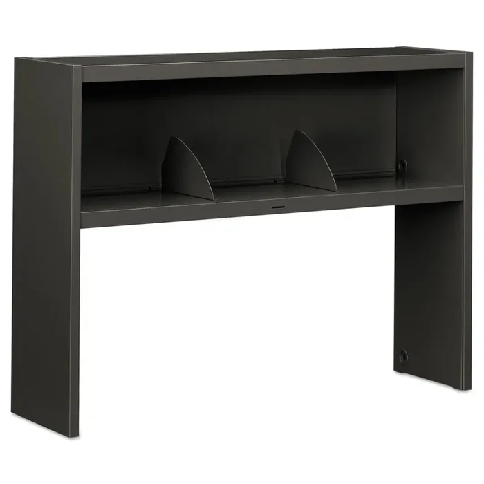 HON® 38000 Series Stack On Open Shelf Hutch, 48w X 13.5d X 34.75h, Charcoal