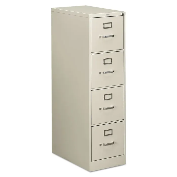 HON® 510 Series Vertical File, 4 Letter-Size File Drawers, Light Gray, 15″ X 25″ X 52″