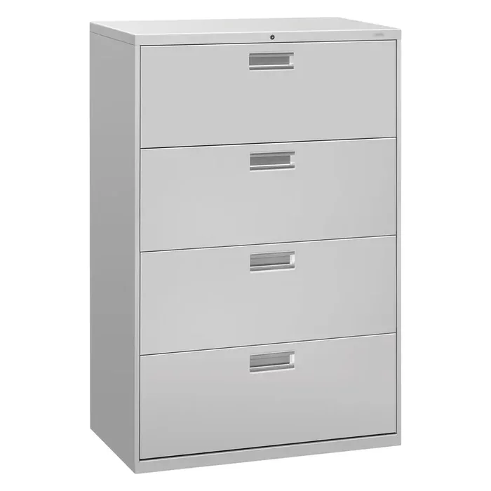 HON® Brigade 600 Series Lateral File, 4 Legal/letter-Size File Drawers, Light Gray, 36″ X 18″ X 52.5″