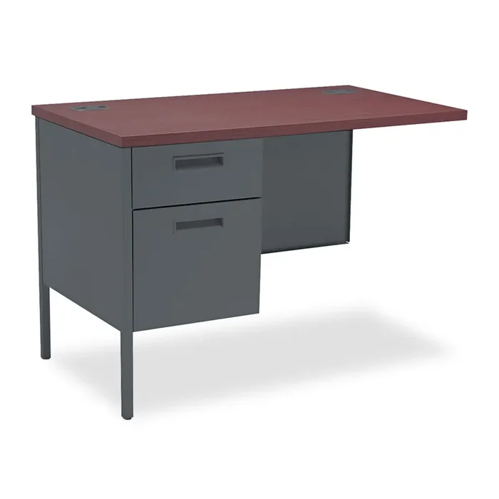 HON® Metro Classic Series Workstation Return, Left, 42w x 24d x 29.5h, Mahogany/Charcoal