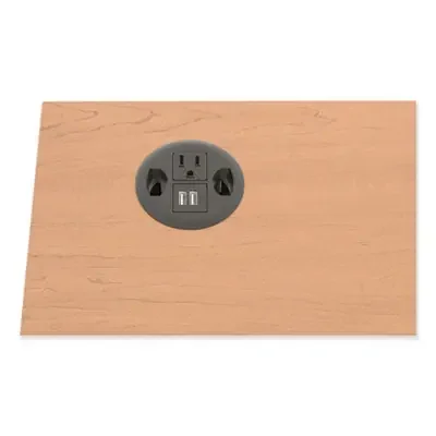 HON® Usb Ac Power Hub Grommet, 3″ Diameter, Black