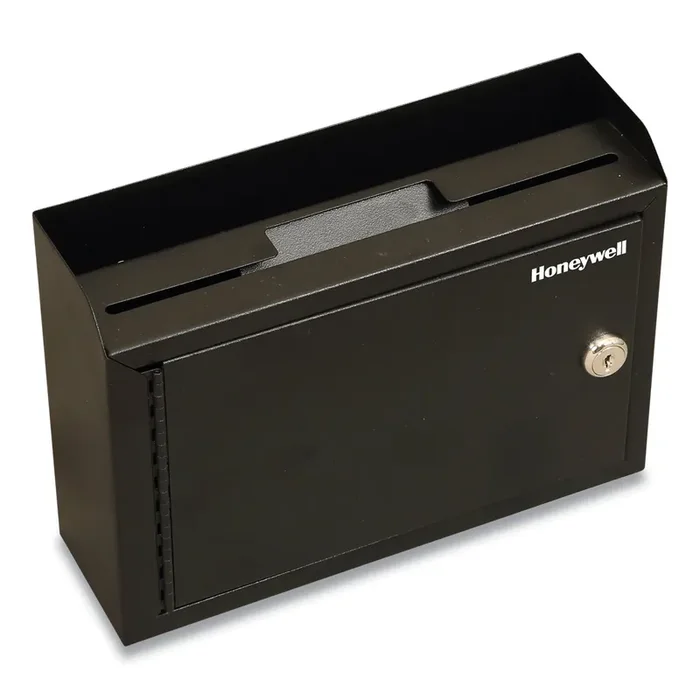 Honeywell Drop Box Safe With Keys, 9.9 X 3 X 7.1, 0.12 Cu Ft, Black