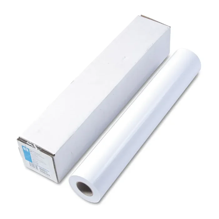 HP Designjet Large Format Paper For Inkjet Prints, 7 Mil, 24″ X 100 Ft, Satin White