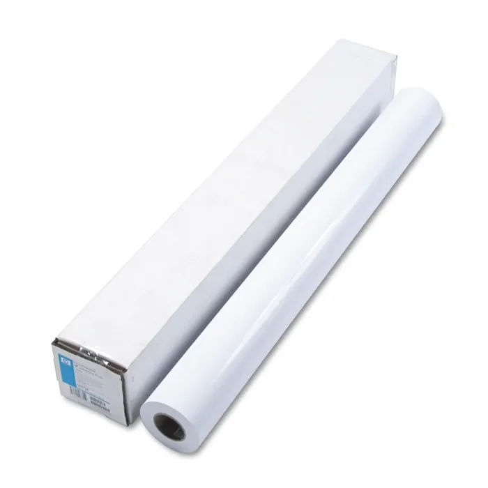 HP Designjet Large Format Paper For Inkjet Prints, 7 Mil, 36″ X 100 Ft, Gloss White