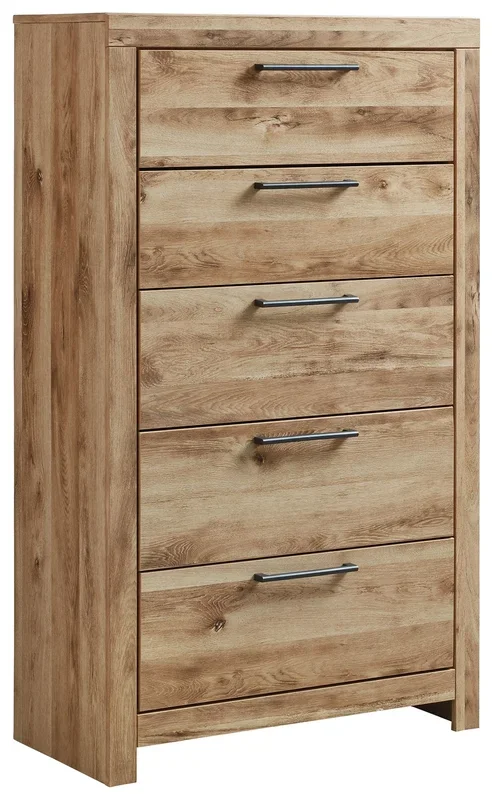 Hyanna – Five Drawer Chest – Tan Brown