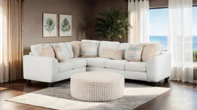 IROQUOIS Sectional, Cream/Tan / SM5197-SECT