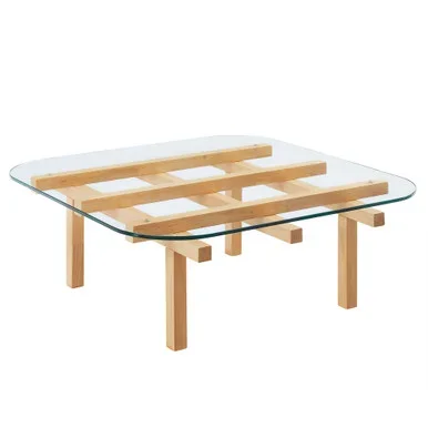 Isby 35 Inch Tempered Glass Coffee Table / EEI-7468
