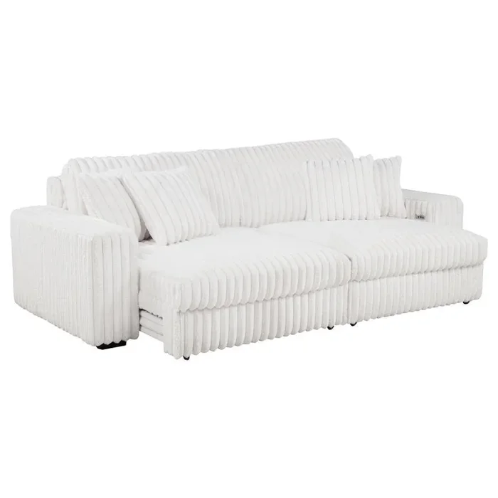 Jacana – Corduroy Upholstered Dual Power Chaise Sofa