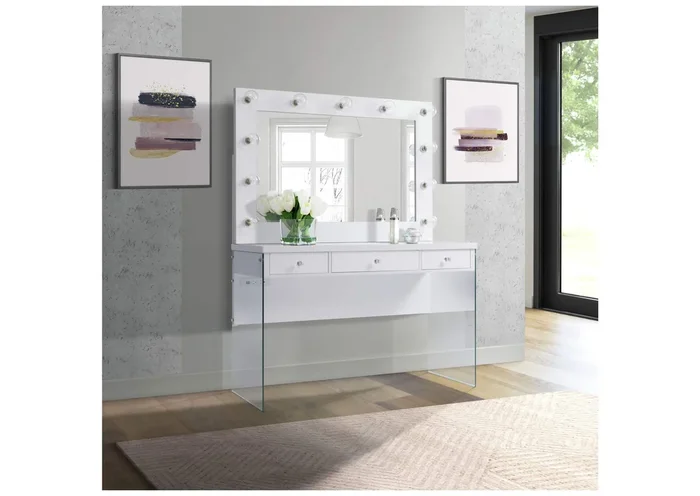 Jacey Complete Dressing Table With Lightbulbs