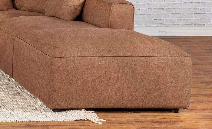 Jennifer Upholstered Ottoman Terracotta