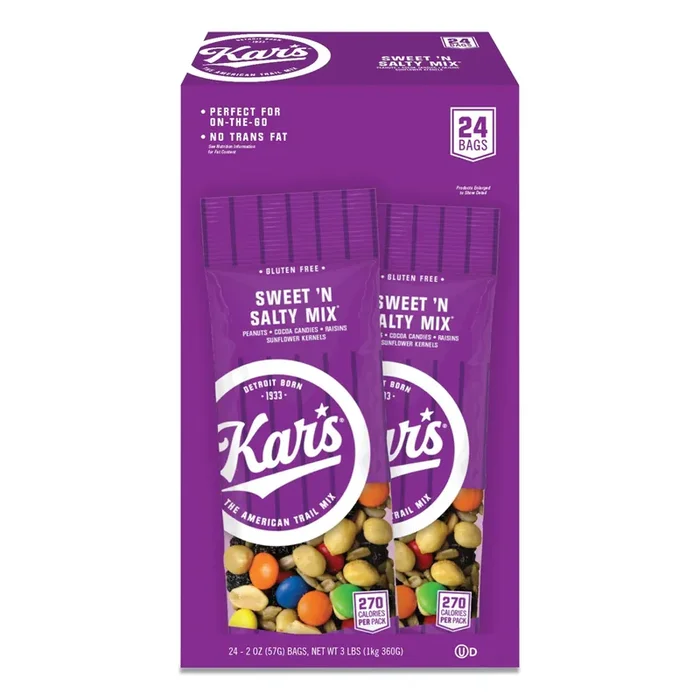 Kar‘s Nuts Caddy, Sweet ‘n Salty Mix, 2 Oz Packets, 24/box
