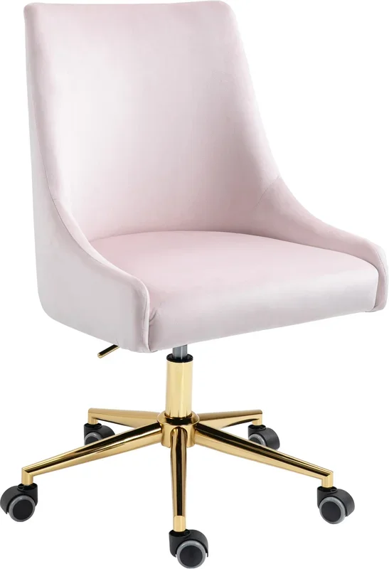 Karina Pink Velvet Office Chair