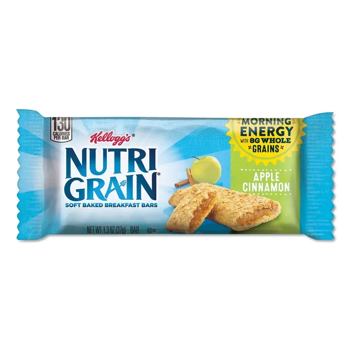 Kellogg‘s® Nutri-Grain Soft Baked Breakfast Bars, Apple-Cinnamon, Indv Wrapped 1.3 Oz Bar, 16/box