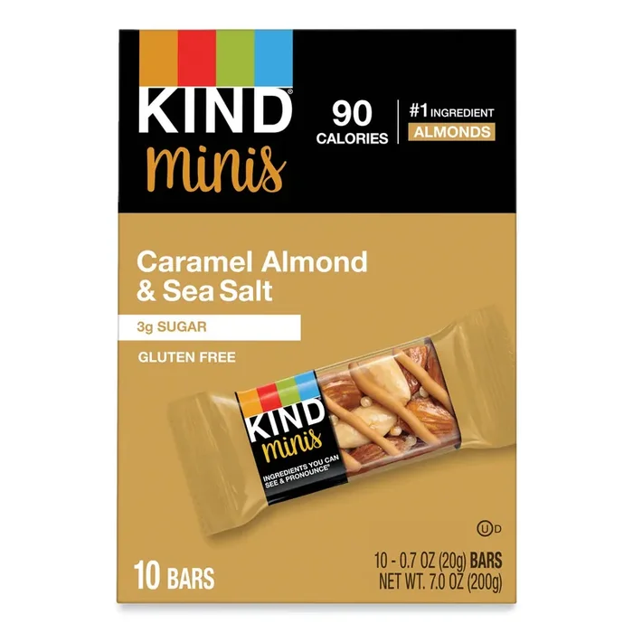KIND Minis, Caramel Almond Nuts/sea Salt, 0.7 Oz, 10/pack