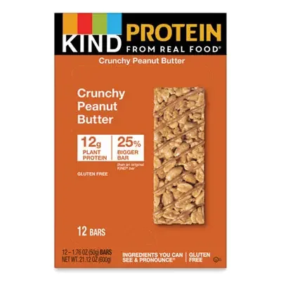KIND Protein Bars, Crunchy Peanut Butter, 1.76 Oz, 12/pack