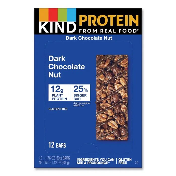 KIND Protein Bars, Double Dark Chocolate, 1.76 Oz, 12/pack