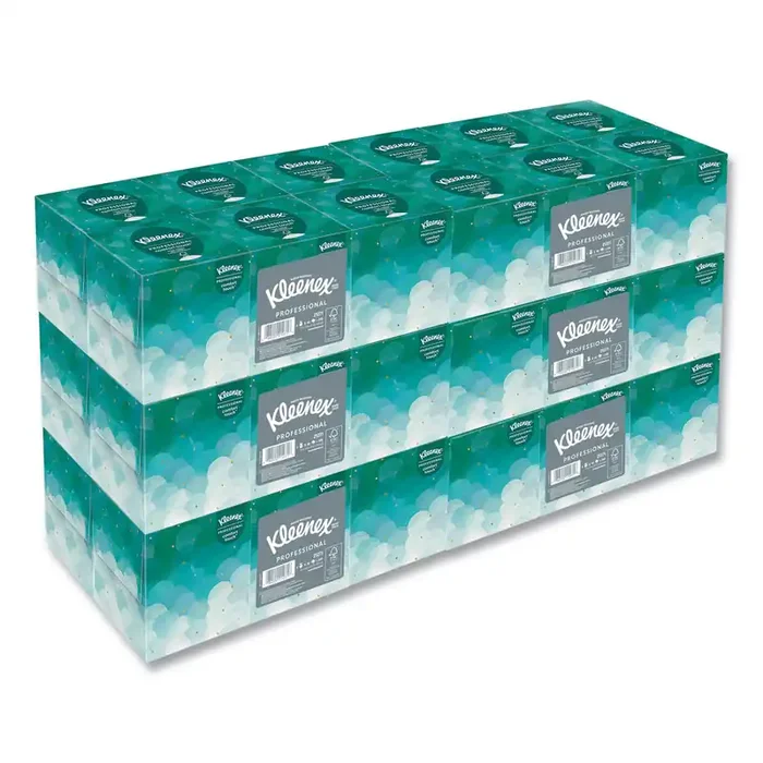 Kleenex® Boutique White Facial Tissue for Business, Pop-Up Box, 2-Ply, 95 Sheets/Box, 6 Boxes/Pack, 6 Packs/Carton
