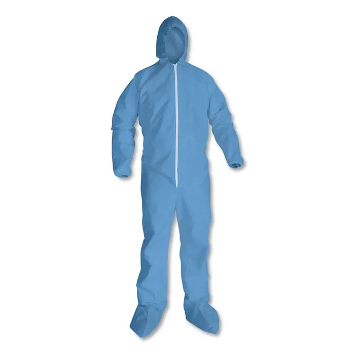 KleenGuard™ A65 Zipper Front Flame Resistant Coveralls, Large, Blue, 25/Carton