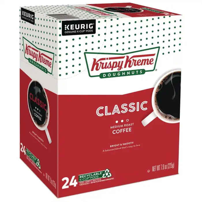 Krispy Kreme Doughnuts® Classic Coffee K-Cups, Medium Roast, 24/box