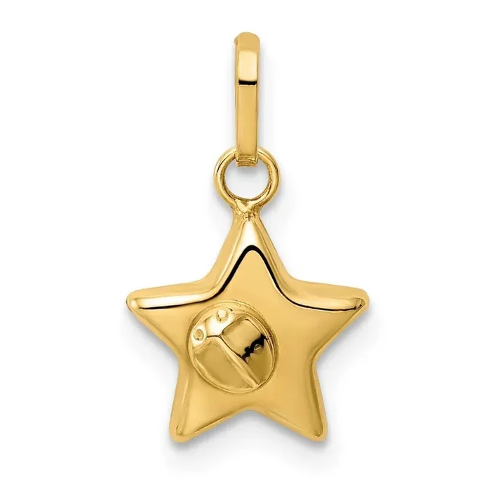 Ladybug on a Star Charm 14k Gold YC1385