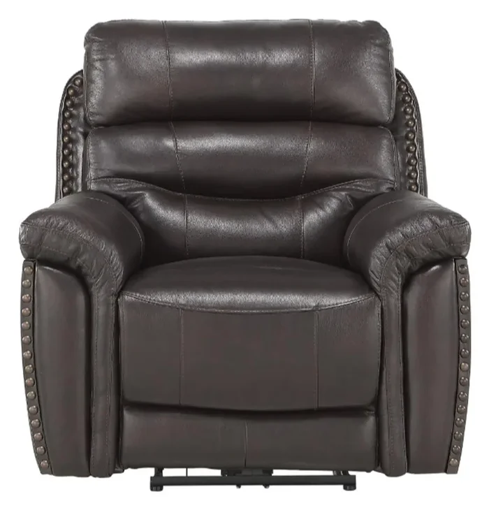 Lance Power Reclining Chair with Power Headrest and USB Port in Brown 9527BRW-1PWH