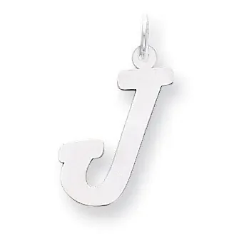 Large Script Initial J Charm 14k white Gold YC663J