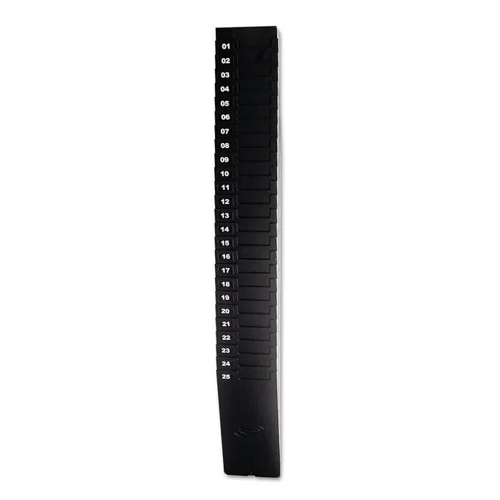 Lathem® Time Time Card Rack For 9″ Cards, 25 Pockets, Abs Plastic, Black