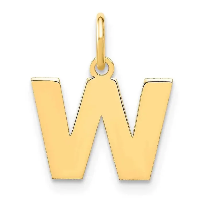 Letter W Initial Pendant 14k Gold XNA1337Y/W