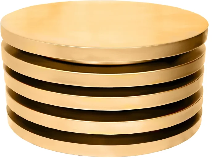 Levels Brushed Gold Coffee Table