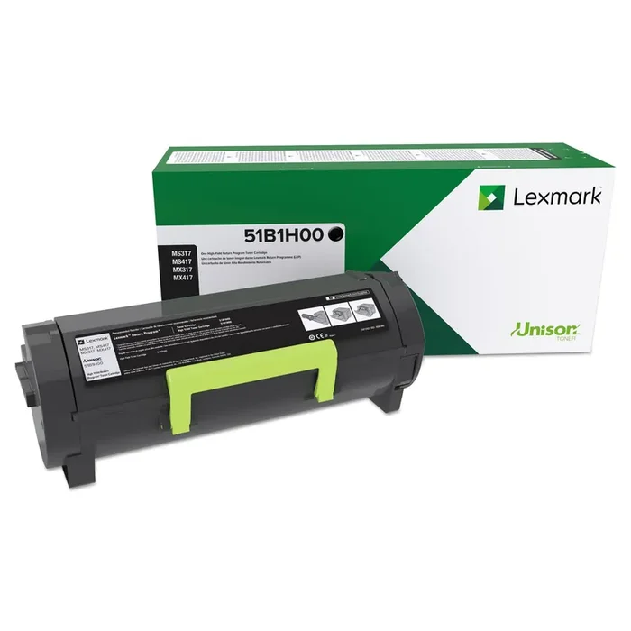 Lexmark™ 51b1h00 Unison High-Yield Toner, 8,500 Page-Yield, Black