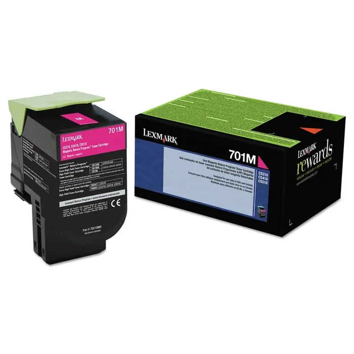 Lexmark™ 70c10m0 Return Program Toner, 1,000 Page-Yield, Magenta