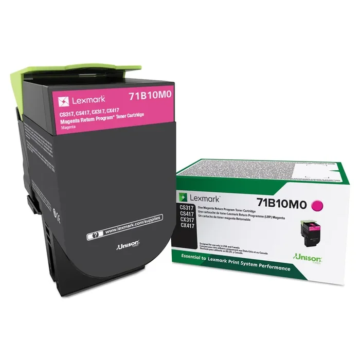 Lexmark™ 71b10m0 Unison Toner, 2,300 Page-Yield, Magenta