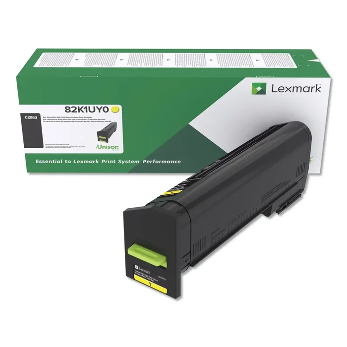 Lexmark™ 82k1uy0 Return Program Ultra High-Yield Toner, 55,000 Page-Yield, Yellow