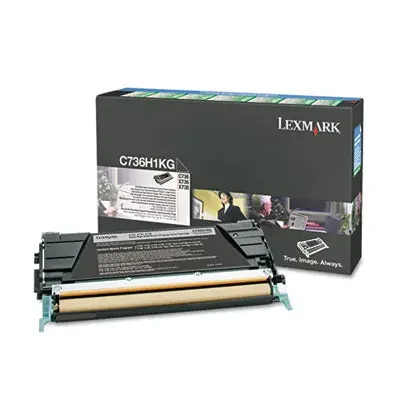 Lexmark™ C736h1kg Return Program High-Yield Toner, 12,000 Page-Yield, Black
