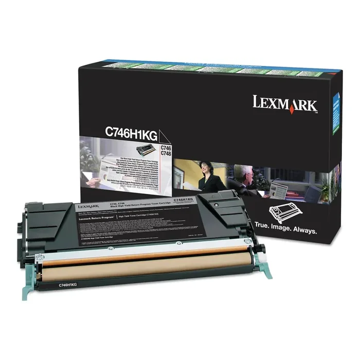 Lexmark™ C746h1kg Return Program High-Yield Toner, 12,000 Page-Yield, Black