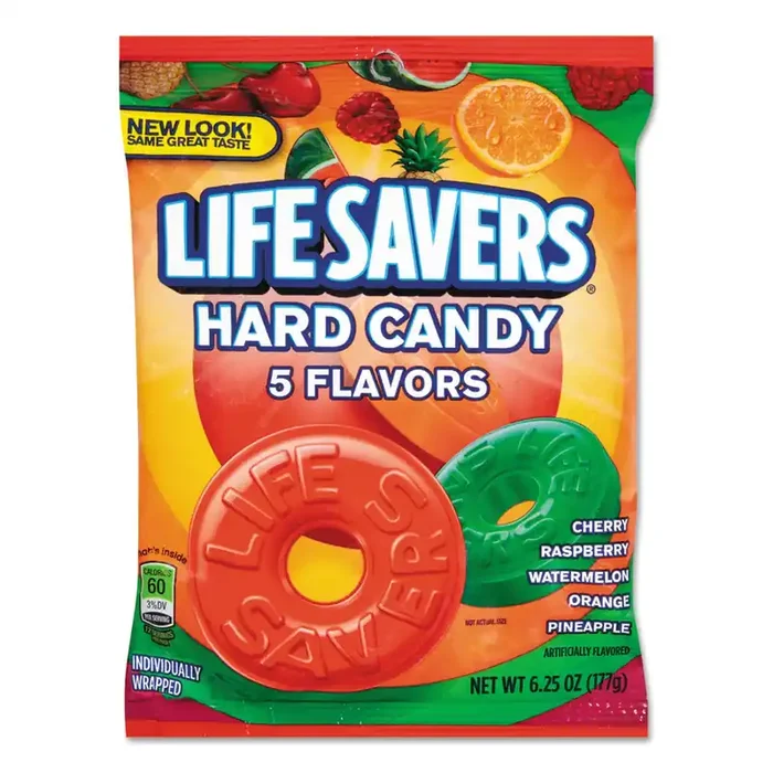 LifeSavers® Hard Candy, Original Five Flavors, 6.25 Oz Bag