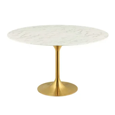 Lippa 54″ Round Faux Marble Dining Table / EEI-3233