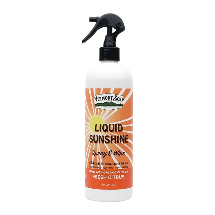 Liquid Sunshine Spray & Wipe Surface Cleaner – Vermont Soap Organics