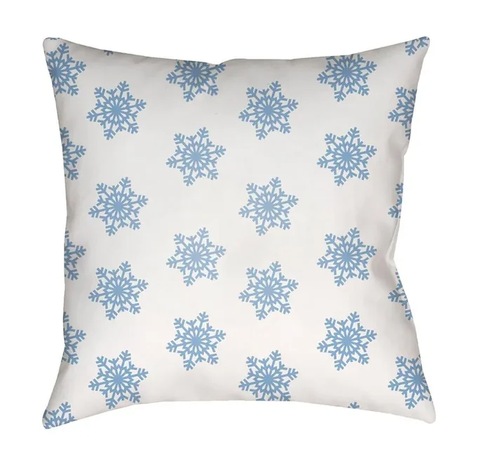 Livabliss – Snowflakes 20″Lx20″W Accent Pillow – HDY097-2020
