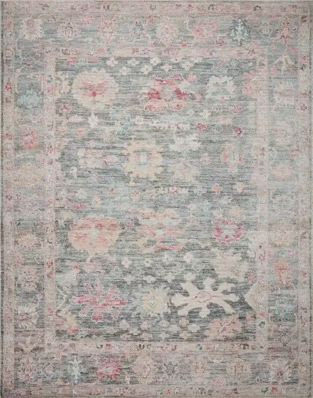 Loloi – Elysium Graphite / Multi 18in x 18in Sample Rug – ELYSELY-02GTML160S