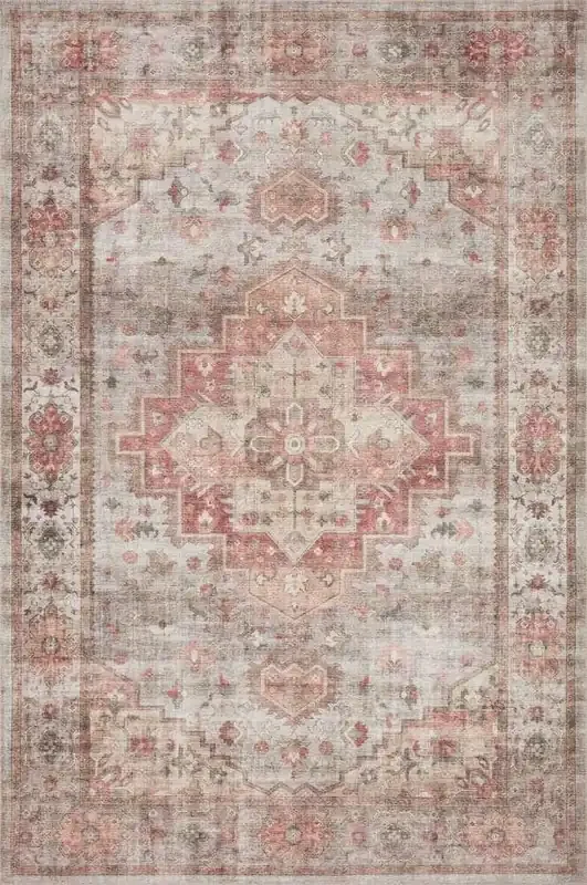 Loloi – Heidi Dove / Spice 6-0in x 6-0in Round Area Rug – HEIDHEI-02DVSQ600R