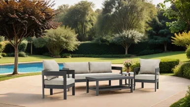 LOTUS 5 Pc. Conversation Set / GM-1049BK-5PC